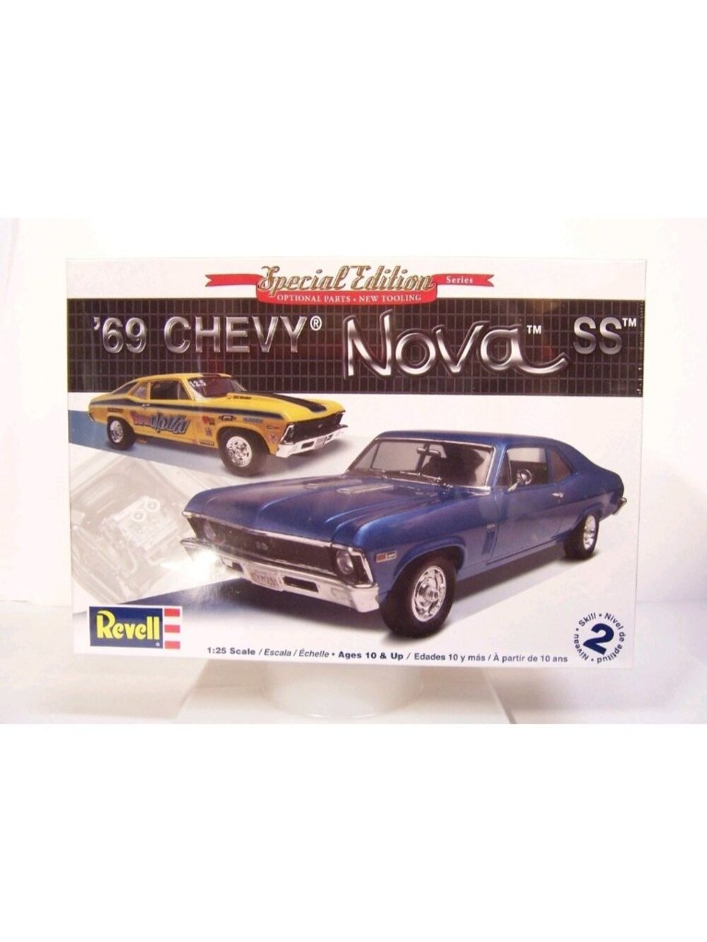 Revell 1/25 1969 '69 Chevy Chevrolet Nova SS Plastic Model Kit Drag Race NEW